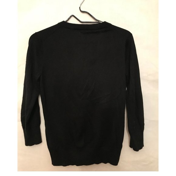J. Crew Black Button Up Mid Sleeve Cardigan - S - Picture 3 of 3